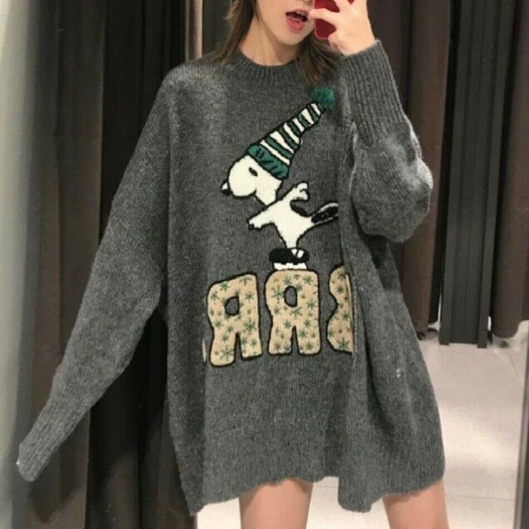 Zara Sweaters - Zara Snoopy Peanuts Jacquard Sweater